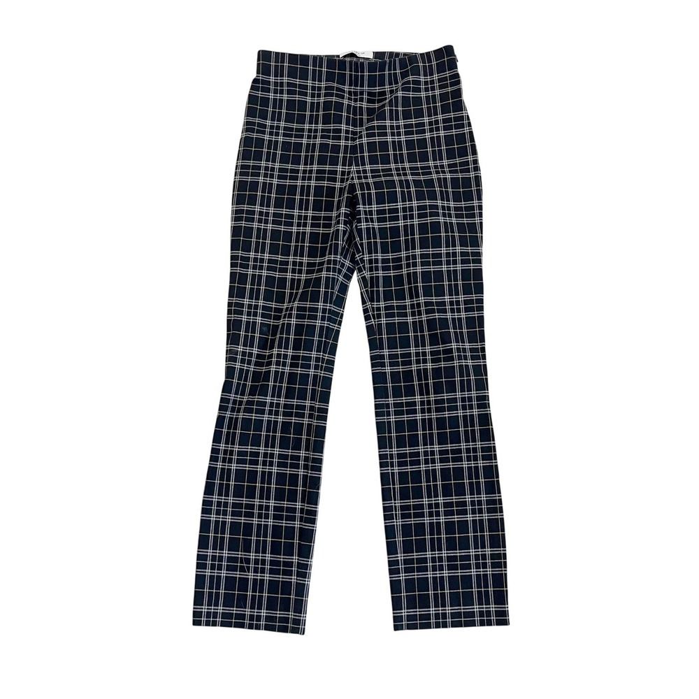 Bailey 44 Black Grid Plaid Ankle Pants Slim Straight Business - Size 4